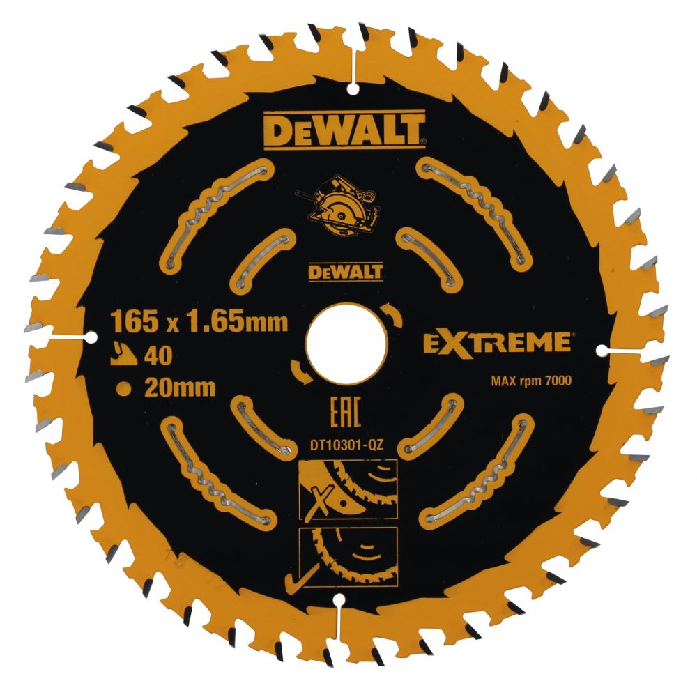 DEWALT Пильный диск EXTR 165/20 1.65 40 WZ +18 DEWALT DT10301-QZ DT10301