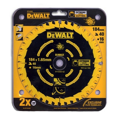 DEWALT Пильный диск EXTREME 184 х16 мм 40 WZ по дереву DEWALT DT10303-QZ