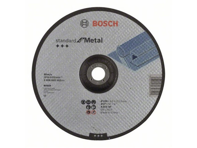 BOSCH Круг отрезной 230х3.0x22.2 мм для металла Standard (вогнутый) BOSCH 2608603162